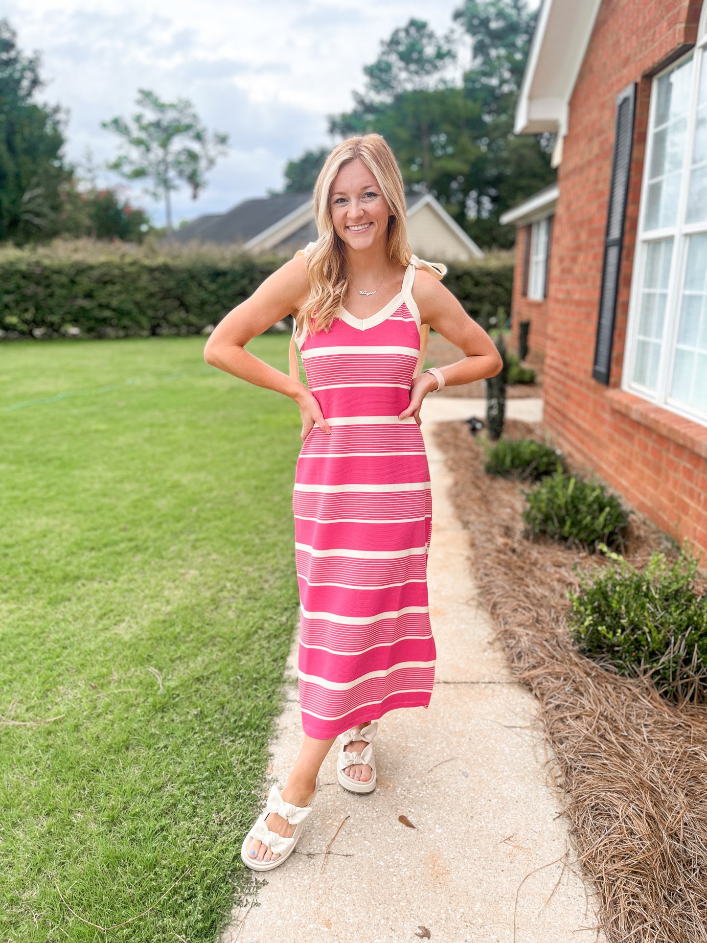 Pretty In Pink Midi Dress