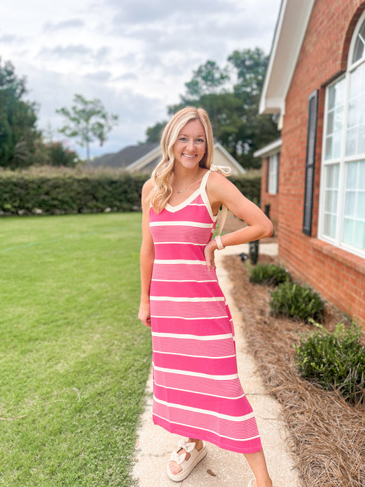 Pretty In Pink Midi Dress