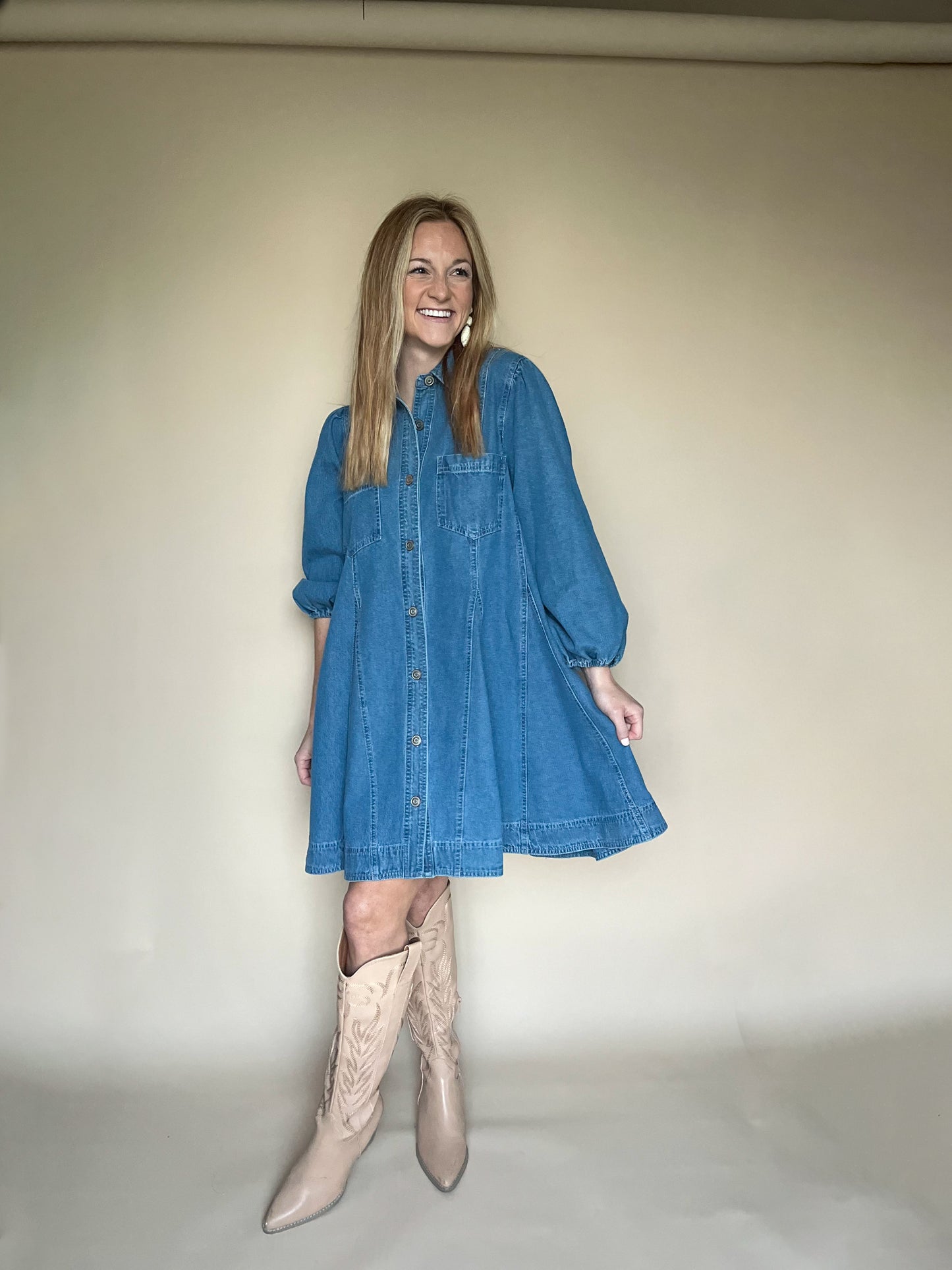 Take Me Away Denim Dress