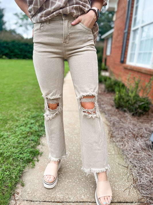 Sadie Cropped High Rise Denim